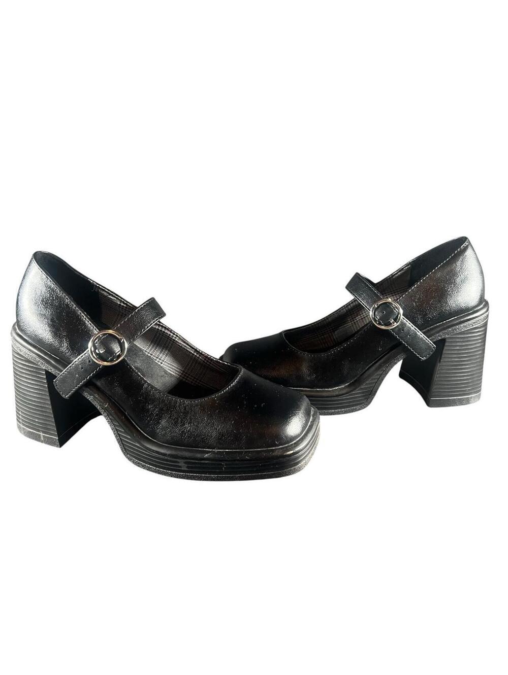 Black Platform Mary Jane Heels